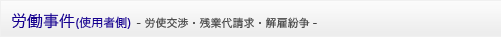 労働事件(使用者側)